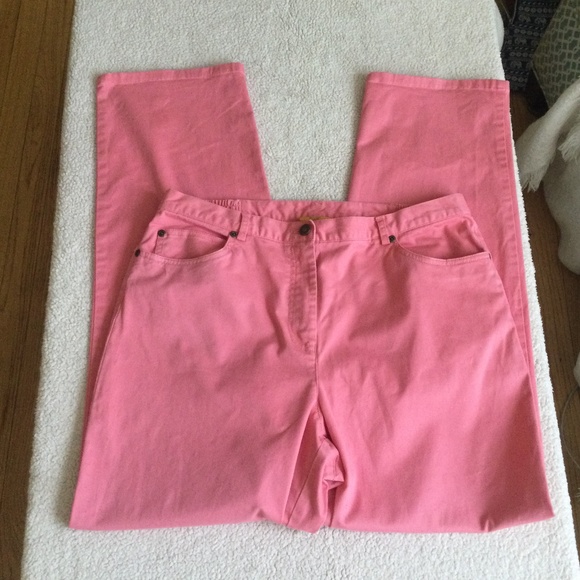 Ruby Rd. Colored Jeans Stretch High Rise Salmon Pink - Sz 12 - Picture 1 of 15